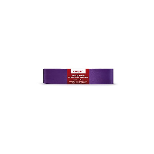 Fita Cetim Circulo 22mm x 10m N.05 Uva - Un