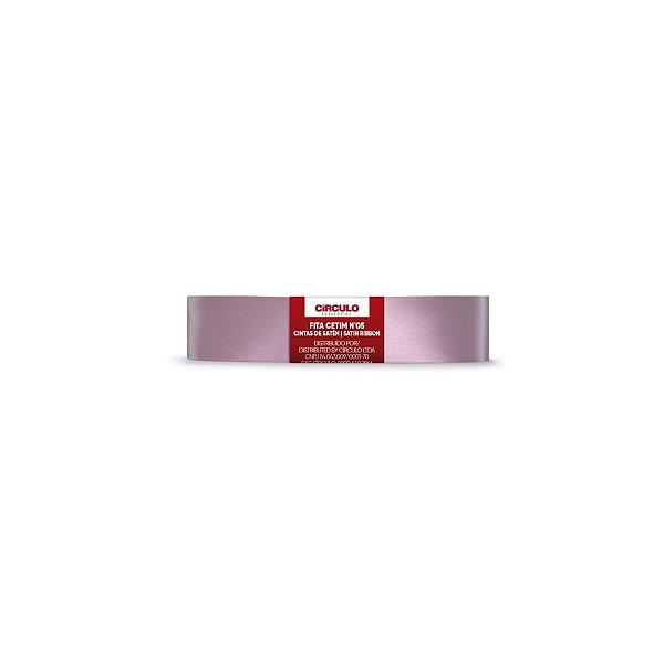 Fita Cetim Circulo 22mm x 10m N.05 Rosa Antigo - Un