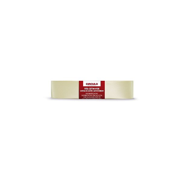 Fita Cetim Circulo 22mm x 10m N.05 Creme - Un