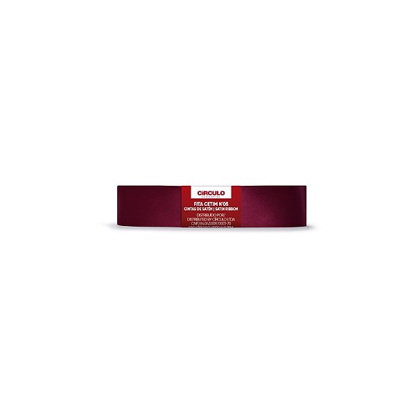 Fita Cetim Circulo 22mm x 10m N.05 Rubi - Un