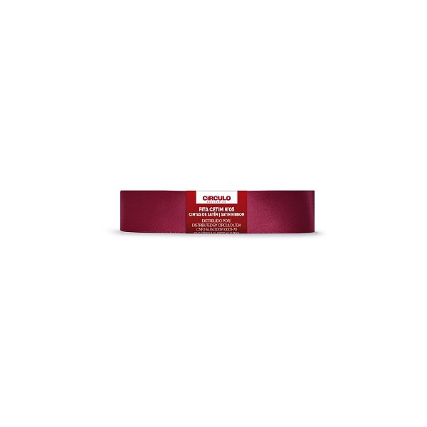 Fita Cetim Circulo 22mm x 10m N.05 Marsala - Un