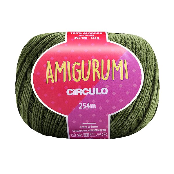 Fio Amigurumi Círculo 254m - Militar - Un