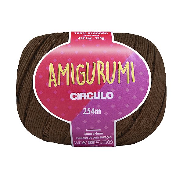 Fio Amigurumi Círculo 254m - Brownie - Un