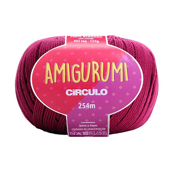 Fio Amigurumi Círculo 254m - Vinho - Un