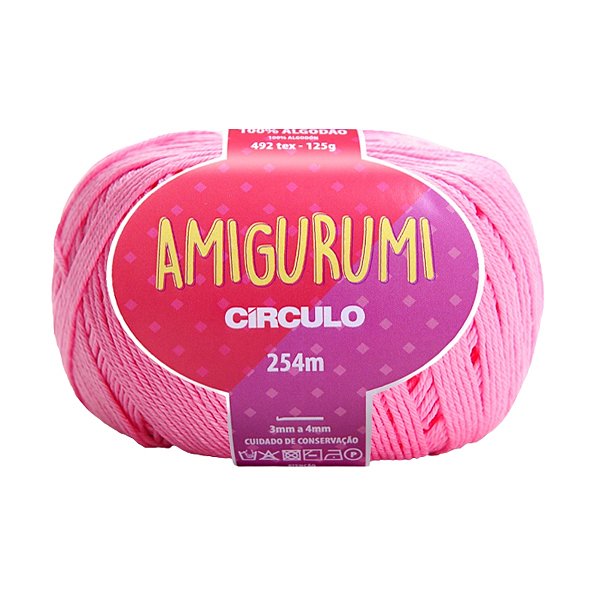 Fio Amigurumi Círculo 254m - Chiclete - Un