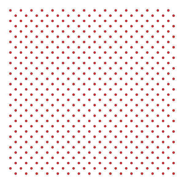 Viés de Algodão Largo Destaque Peripan Estamp. 35mmx20m - C9217 Poá Vermelho Fundo Branco