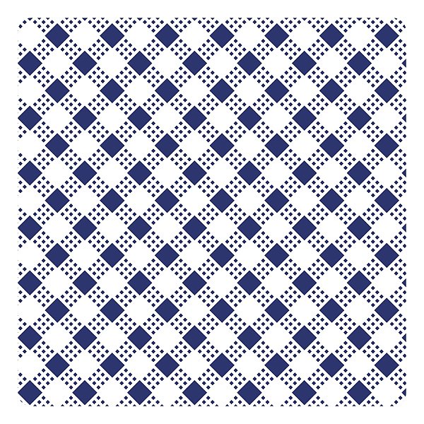 Viés de Algodão Largo Destaque Peripan Estamp. 35mmx20m - C9214 Xadrez Marinho