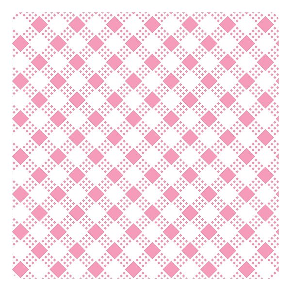 Viés de Algodão Largo Destaque Peripan Estamp. 35mmx20m - C9211 Xadrez Rosa