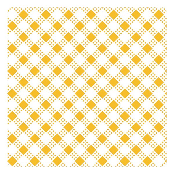 Viés de Algodão Largo Destaque Peripan Estamp. 35mmx20m - C9209 Xadrez Amarelo