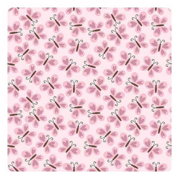 Viés de Algodão Largo Tijuca Peripan Estampado 35mmx20m - C9825 Borboletas Rosa