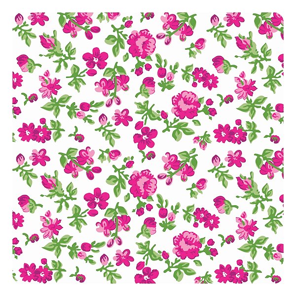 Viés de Algodão Largo Tijuca Peripan Estampado 35mmx20m - C9822 Floral Pink