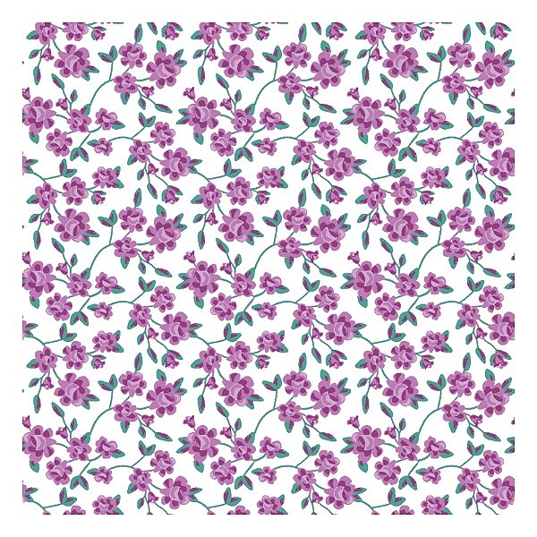 Viés de Algodão Largo Tijuca Peripan Estampado 35mmx20m - C9817 Mini Flores Roxas