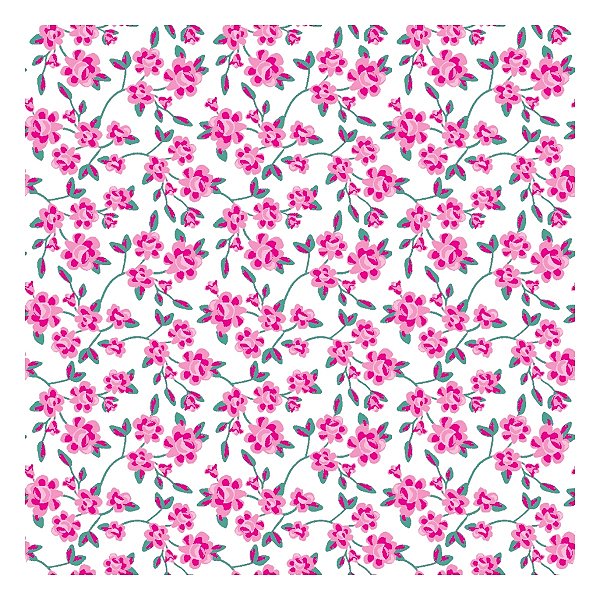 Viés de Algodão Largo Tijuca Peripan Estampado 35mmx20m - C9815 Mini Flores Lilás