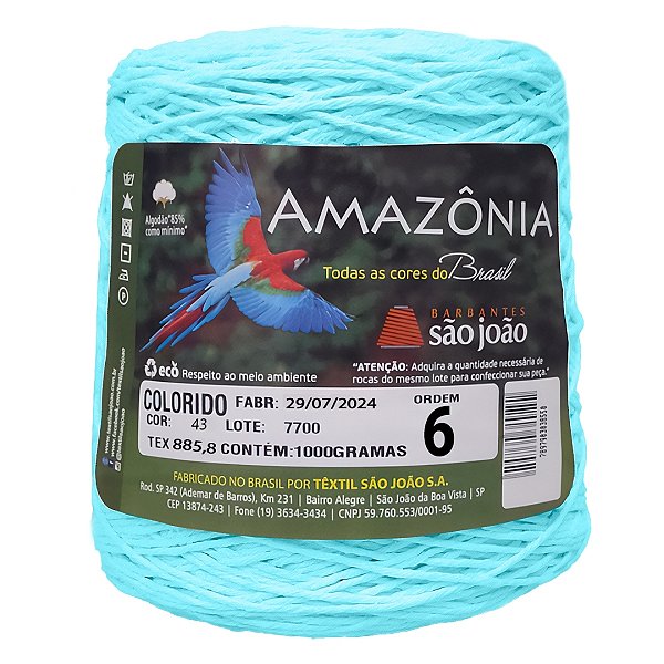 Barbante Amazônia Fio 6 1kg - São João - Aquamar - Un