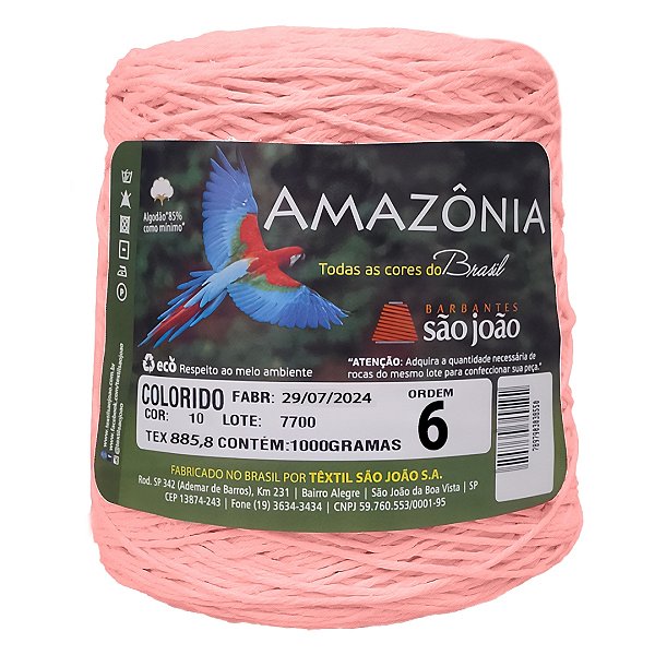 Barbante Amazônia Fio 6 1kg - São João - Salmão - Un