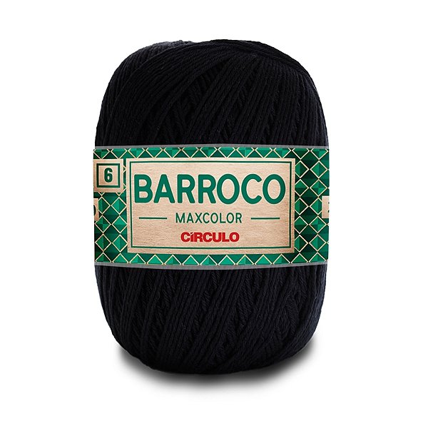 Barbante Barroco Maxcolor 6 400g - Preto - Un