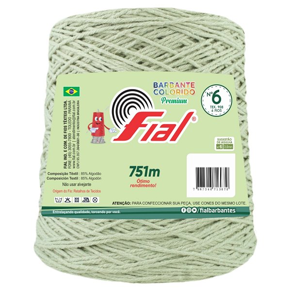 Barbante Colorido Premium Fio 6 700g Fial - Caqui - Un