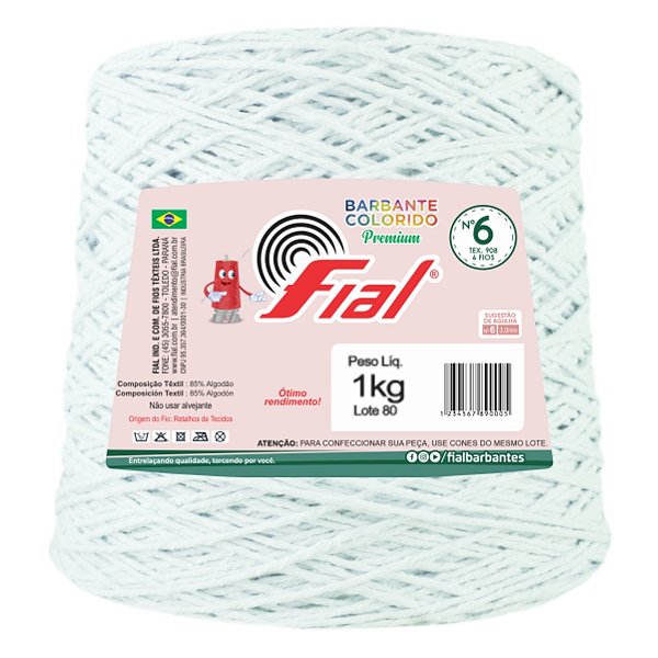 Barbante Colorido Premium Fio 6 1Kg Fial - Branco - Un