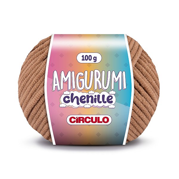 Fio Amigurumi Chenille Círculo 110m - Lenha  - Un