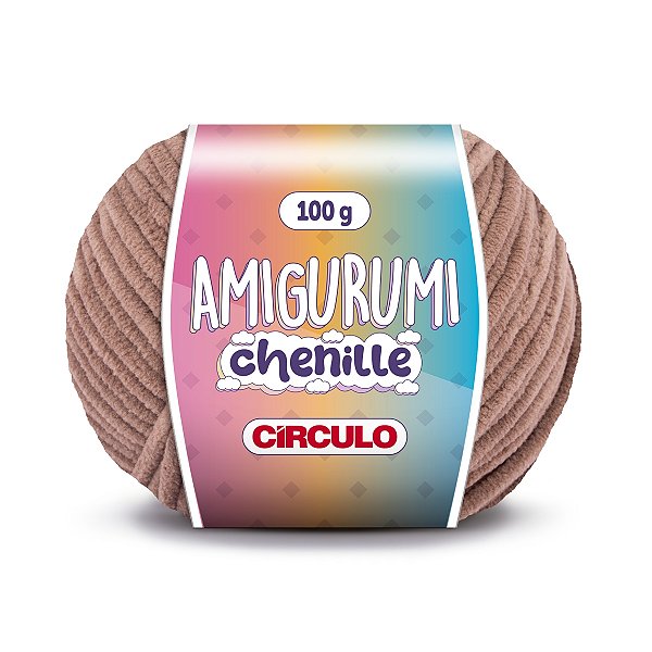 Fio Amigurumi Chenille Círculo 110m - Cacau  - Un