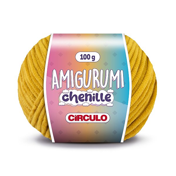Fio Amigurumi Chenille Círculo 110m - Mostarda  - Un