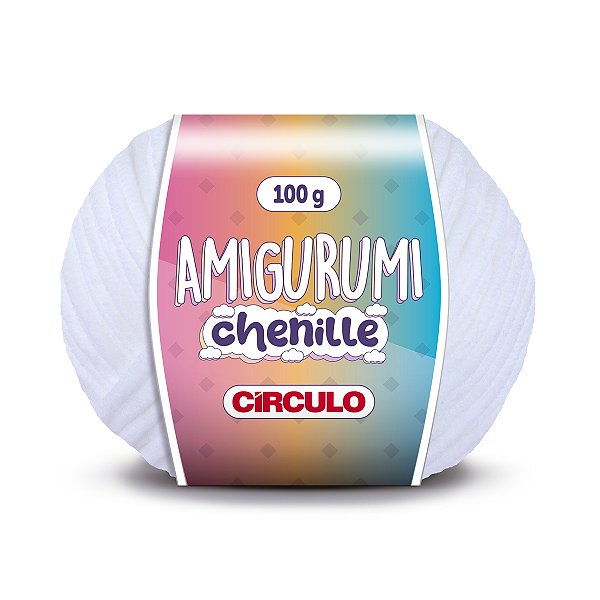 Fio Amigurumi Chenille Círculo 110m - Branco  - Un
