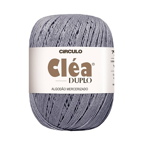 Fio Cléa Duplo Algodão Mercerizado 150g - Alumínio - Un