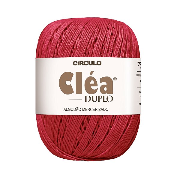 Fio Cléa Duplo Algodão Mercerizado 150g - Cereja - Un