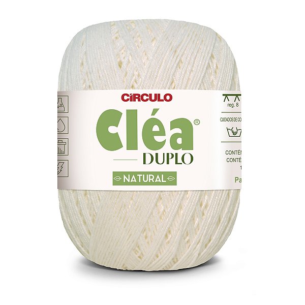 Fio Cléa Duplo Algodão Mercerizado 150g - Natural - Un
