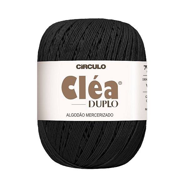 Fio Cléa Duplo Algodão Mercerizado 150g - Preto - Un