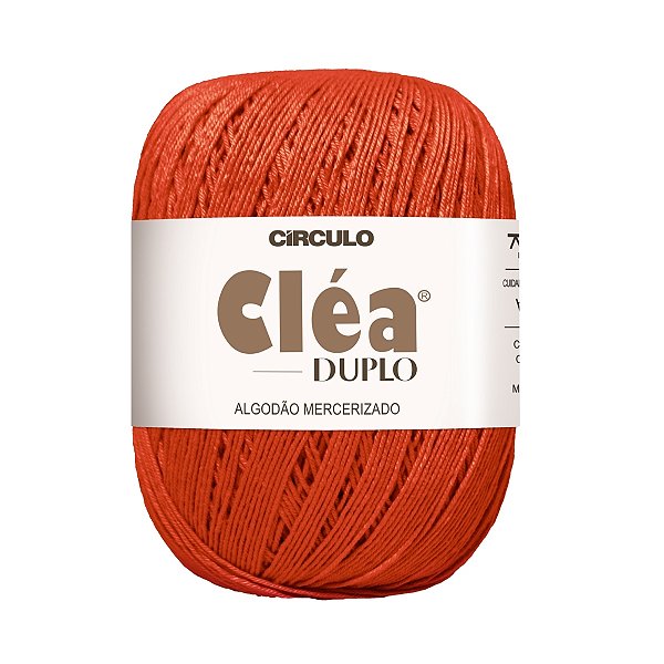 Fio Cléa Duplo Algodão Mercerizado 150g - Tangerina Tango - Un