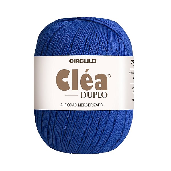 Fio Cléa Duplo Algodão Mercerizado 150g - Azul Bic - Un