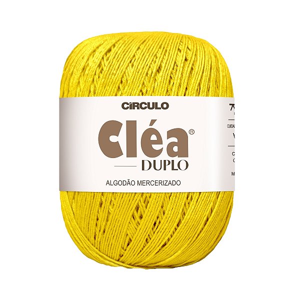 Fio Cléa Duplo Algodão Mercerizado 150g - Canário - Un