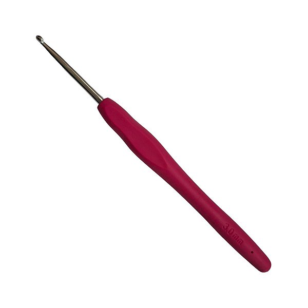 Agulha de Crochê com Cabo Emborrachado 3,0 mm  - Un