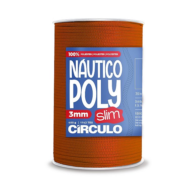 Fio Náutico Poly Slim 3mm 400g - Dark Cheddar - Un