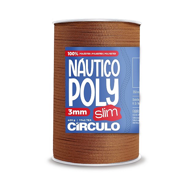 Fio Náutico Poly Slim 3mm 400g - Bombom - Un