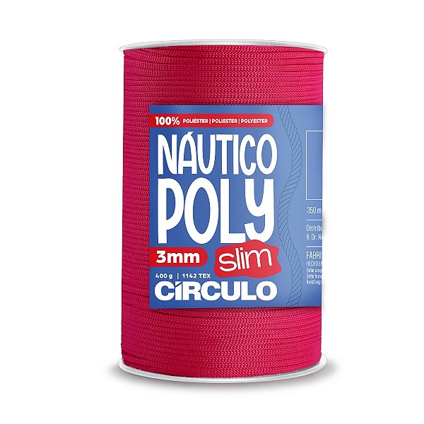Fio Náutico Poly Slim 3mm 400g - Pink - Un