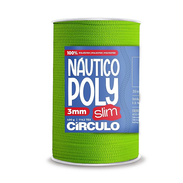 Fio Náutico Poly Slim 3mm 400g - Limonada - Un