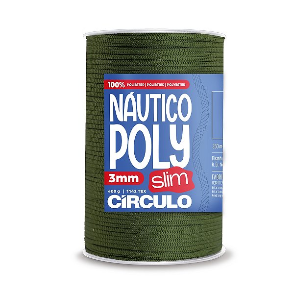 Fio Náutico Poly Slim 3mm 400g - Militar - Un