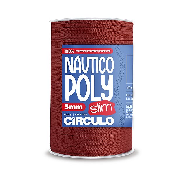 Fio Náutico Poly Slim 3mm 400g - Rooibos - Un