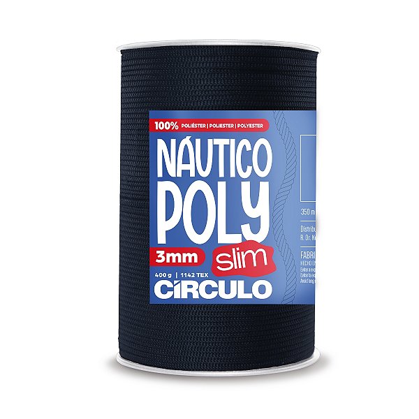 Fio Náutico Poly Slim 3mm 400g - Azul Marinho - Un