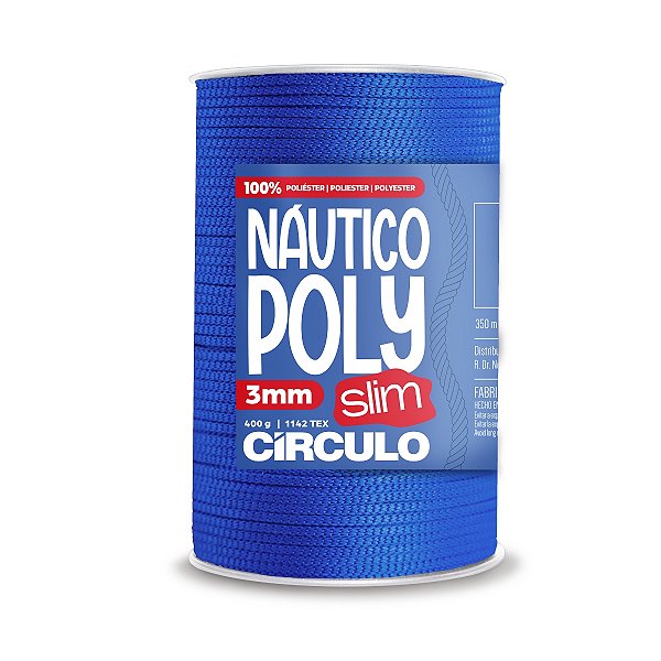 Fio Náutico Poly Slim 3mm 400g - Azul Bic - Un