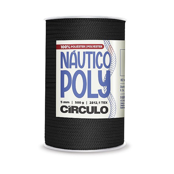 Fio Náutico Poly 5mm 500g - Preto - Un