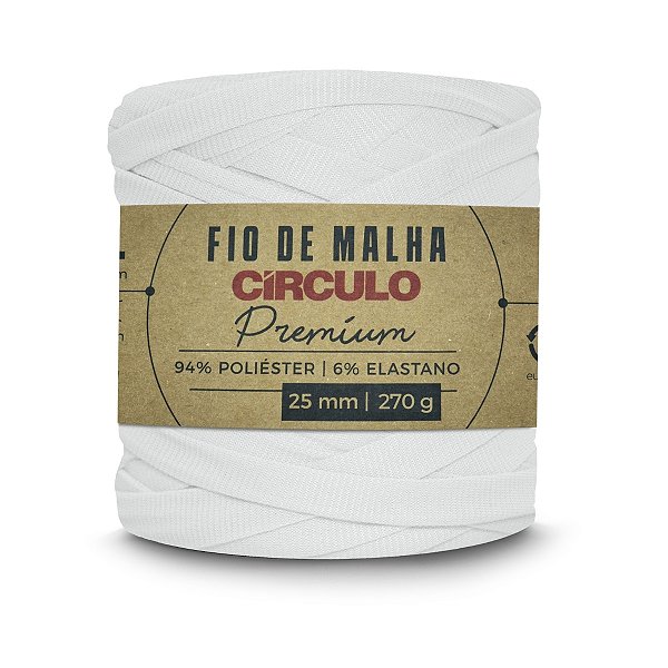 Fio Malha Premium Círculo 25mm - Branco - Un