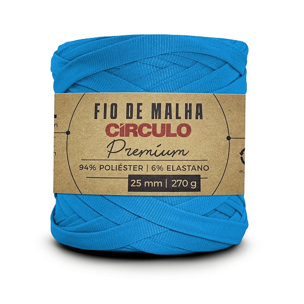 Fio Malha Premium Círculo 25mm - Azul Tropical - Un