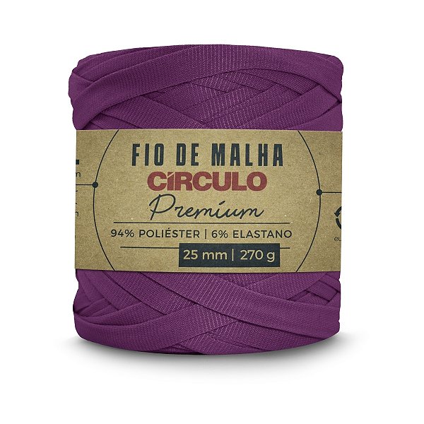 Fio Malha Premium Círculo 25mm - Vinho Quente - Un