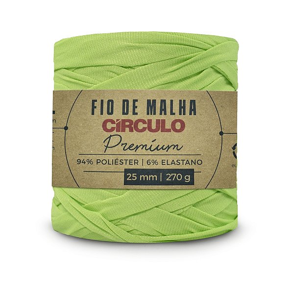 Fio Malha Premium Círculo 25mm - Verde Fashion - Un