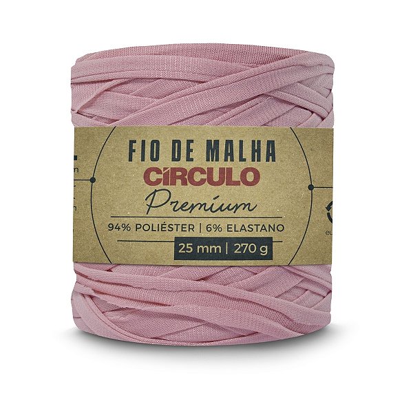 Fio Malha Premium Círculo 25mm - Rosa Poema - Un