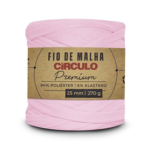 Fio Malha Premium Círculo 25mm - Rosa Candy - Un