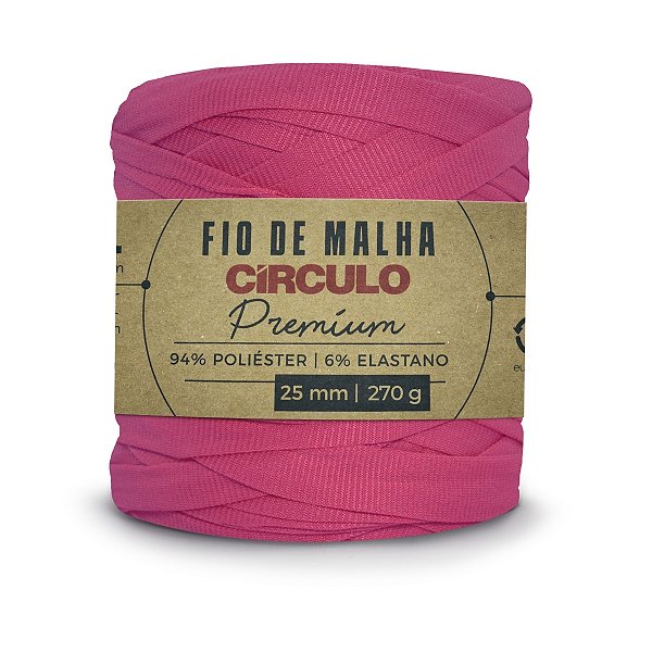 Fio Malha Premium Círculo 25mm - Rosa Tropical - Un